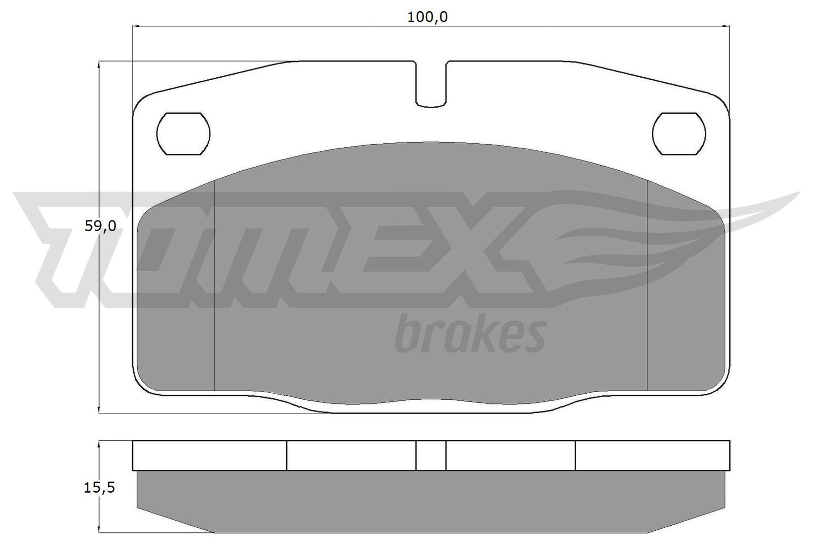 Obrázok Sada brzdových platničiek kotúčovej brzdy TOMEX Brakes  TX1013